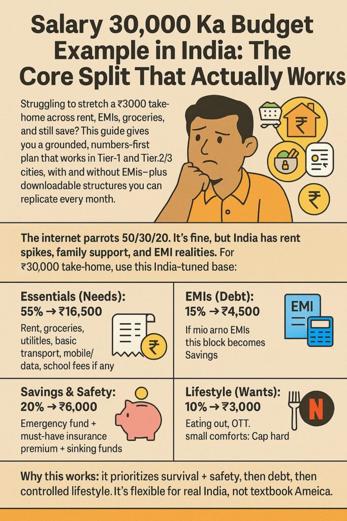 Salary 30,000 Ka Budget Example in India